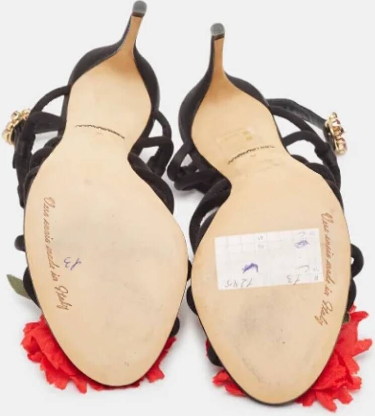 Dolce & Gabbana Pre-owned Satin sandals Black Dames