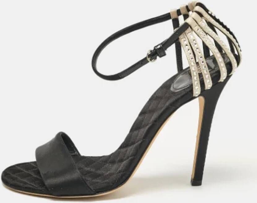 Dolce & Gabbana Pre-owned Satin sandals Black Dames