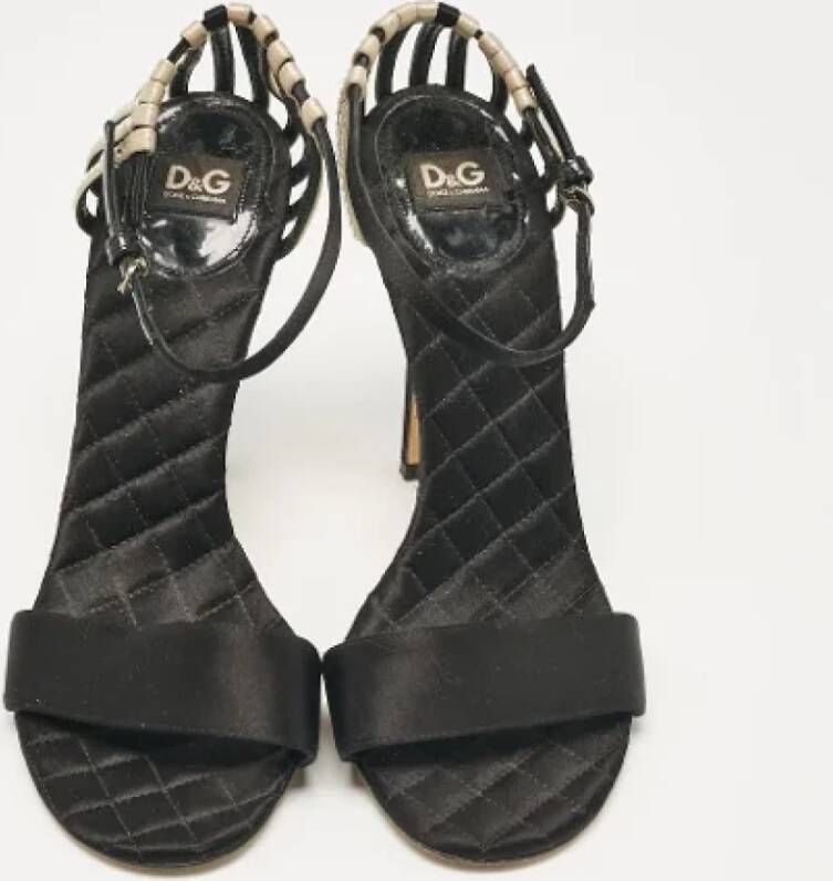 Dolce & Gabbana Pre-owned Satin sandals Black Dames