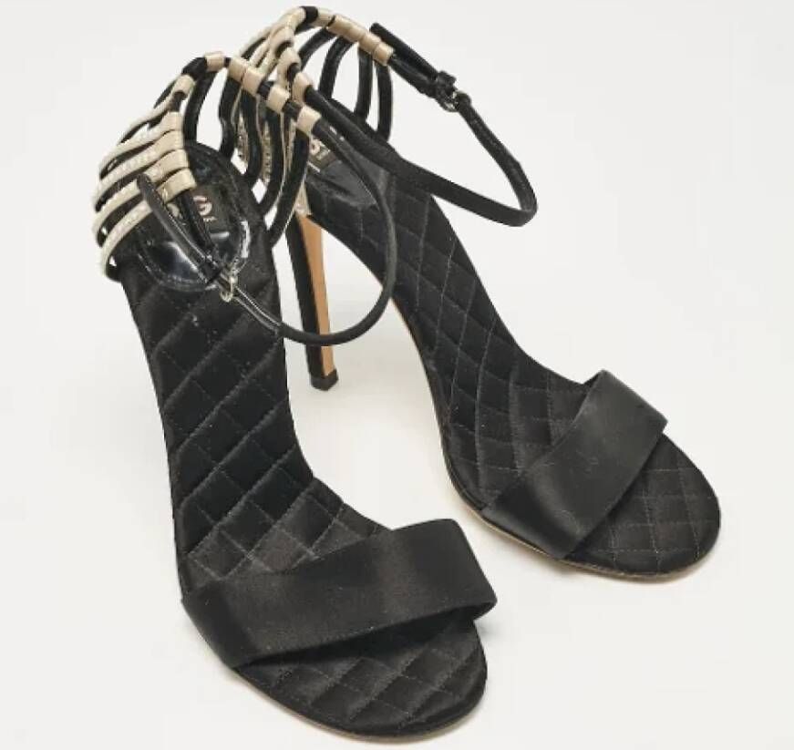 Dolce & Gabbana Pre-owned Satin sandals Black Dames