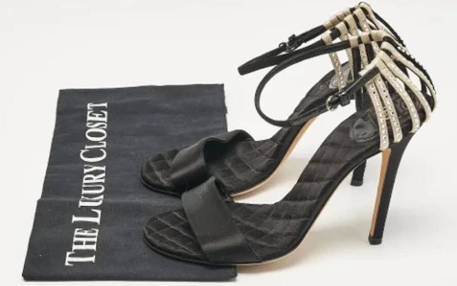 Dolce & Gabbana Pre-owned Satin sandals Black Dames