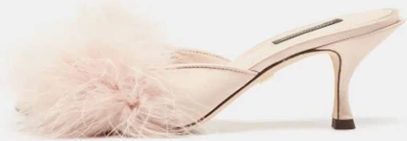 Dolce & Gabbana Pre-owned Satin sandals Pink Dames