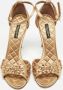 Dolce & Gabbana Pre-owned Satin sandals Yellow Dames - Thumbnail 3
