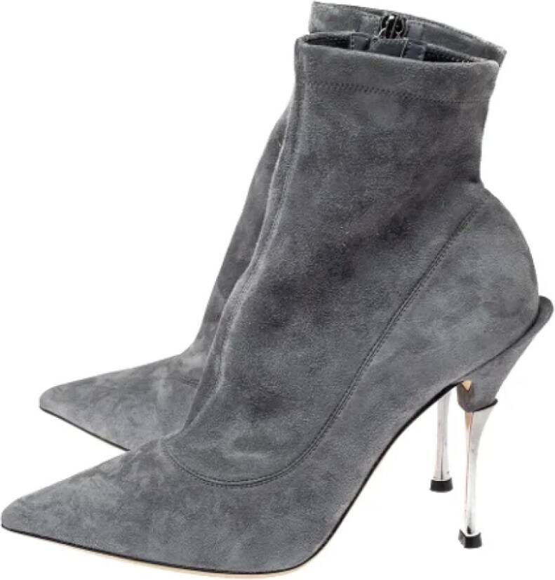 Dolce & Gabbana Pre-owned Suede boots Gray Dames