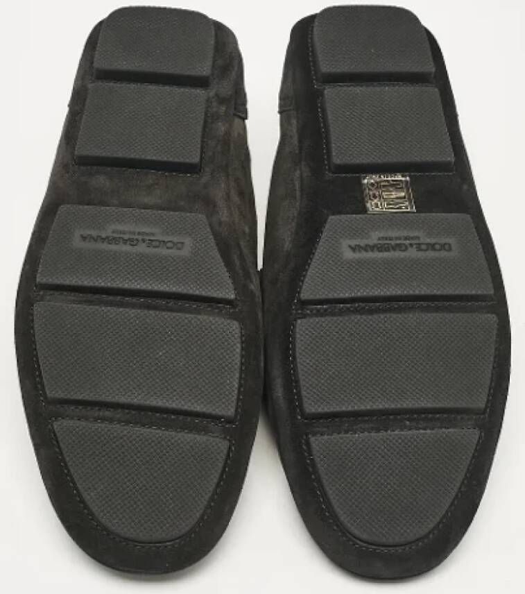 Dolce & Gabbana Pre-owned Suede flats Black Heren