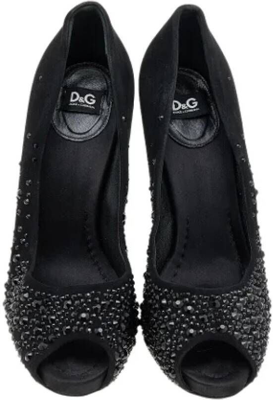 Dolce & Gabbana Pre-owned Suede heels Black Dames