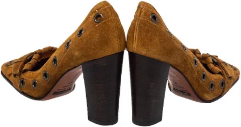 Dolce & Gabbana Pre-owned Suede heels Brown Dames