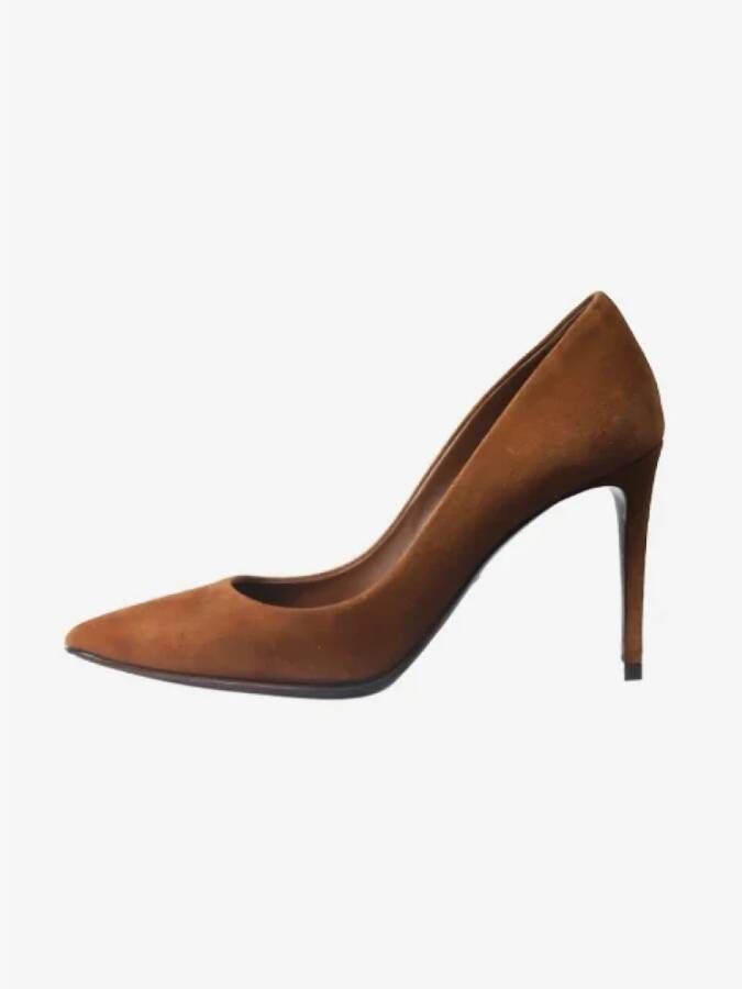 Dolce & Gabbana Pre-owned Suede heels Brown Dames