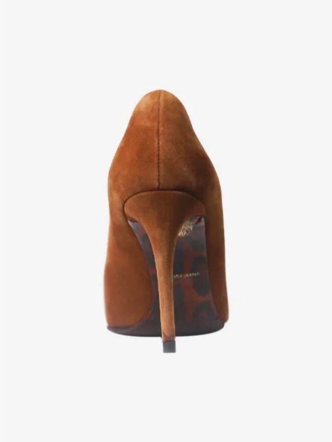 Dolce & Gabbana Pre-owned Suede heels Brown Dames