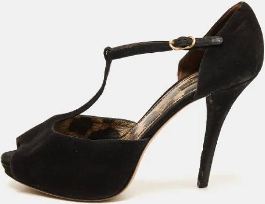 Dolce & Gabbana Pre-owned Suede sandals Black Dames