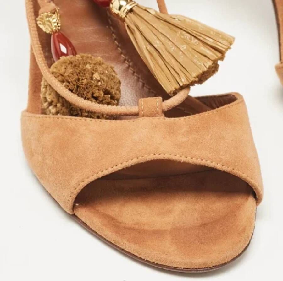 Dolce & Gabbana Pre-owned Suede sandals Brown Dames