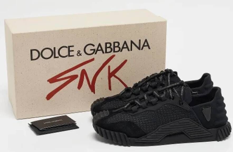 Dolce & Gabbana Pre-owned Suede sneakers Black Heren