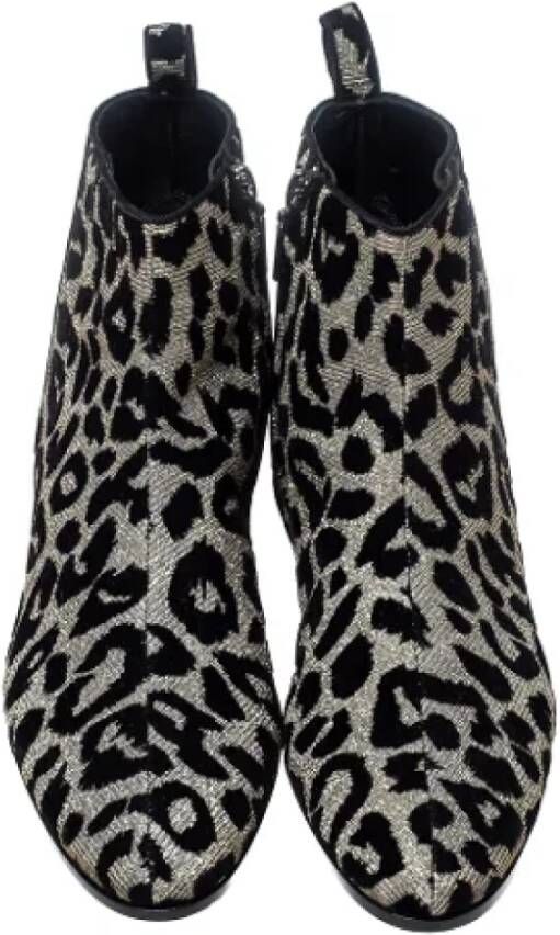 Dolce & Gabbana Pre-owned Velvet boots Black Dames