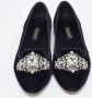 Dolce & Gabbana Pre-owned Velvet flats Black Dames - Thumbnail 3