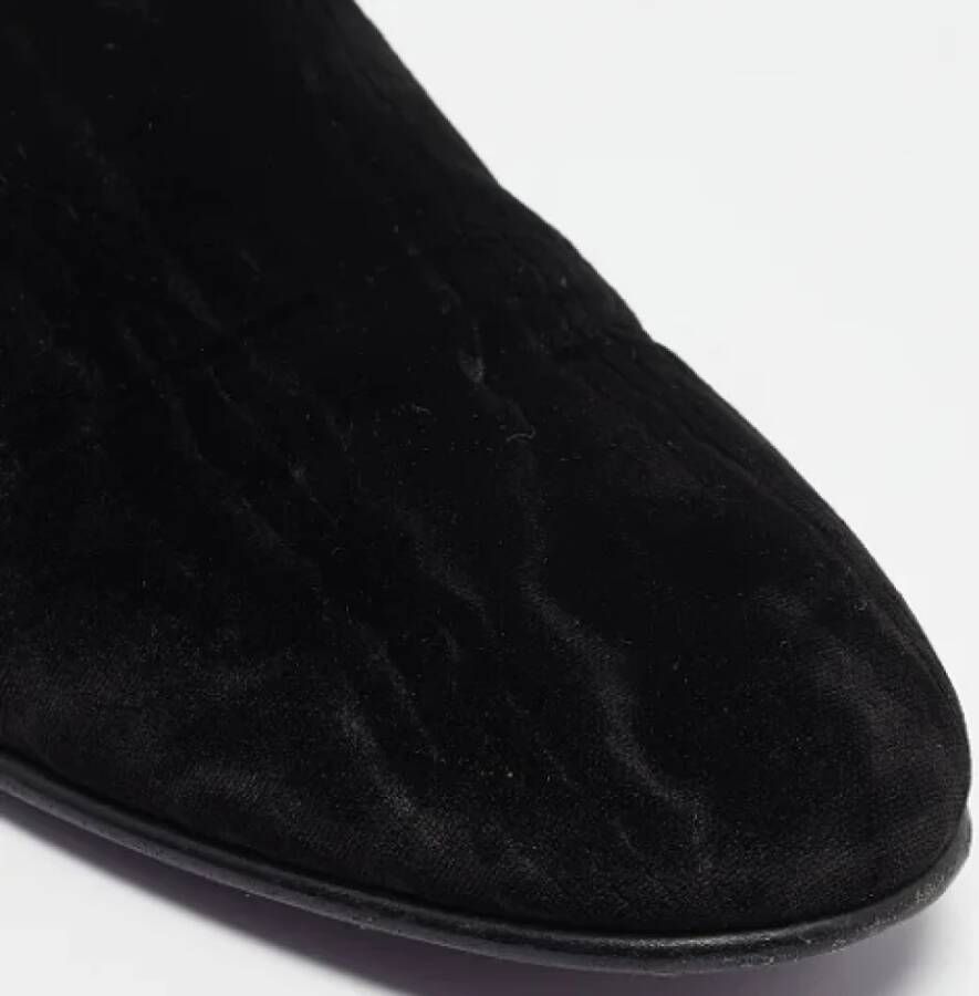 Dolce & Gabbana Pre-owned Velvet flats Black Heren