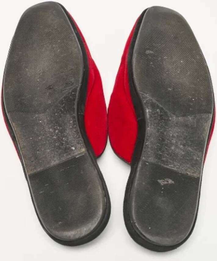 Dolce & Gabbana Pre-owned Velvet sandals Red Heren