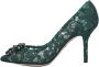 Dolce & Gabbana Hak Décolleté van Kant Mesh Green Dames - Thumbnail 4