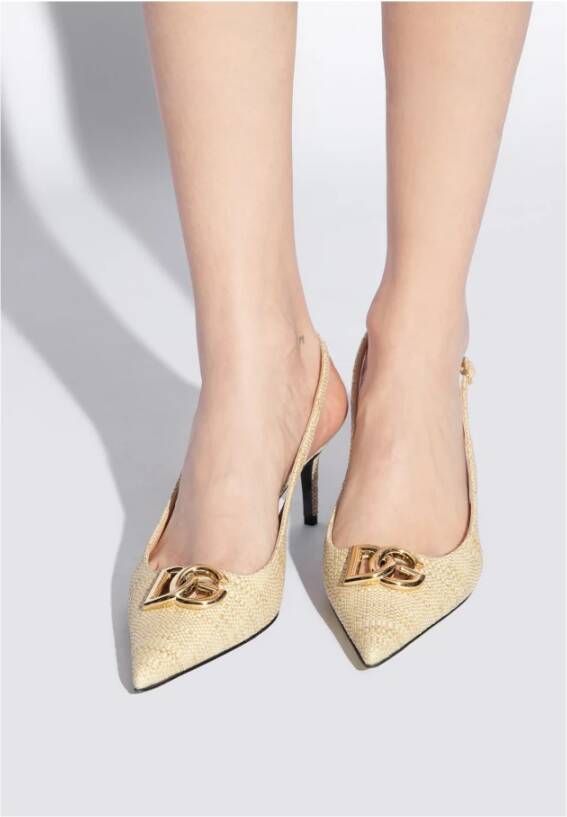 Dolce & Gabbana Pumps met logo Beige Dames