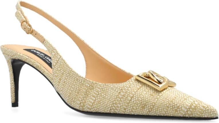 Dolce & Gabbana Pumps met logo Beige Dames