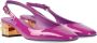 Dolce & Gabbana Lila Leren Pumps met Bandje Purple Dames - Thumbnail 3