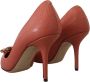 Dolce & Gabbana Roze exotisch leren kristallen hakken pumps schoenen Pink Dames - Thumbnail 4