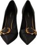 Dolce & Gabbana Zwarte Leren Hak Pumps Black Dames - Thumbnail 9