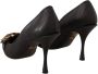 Dolce & Gabbana Zwarte Leren Hak Pumps Black Dames - Thumbnail 11