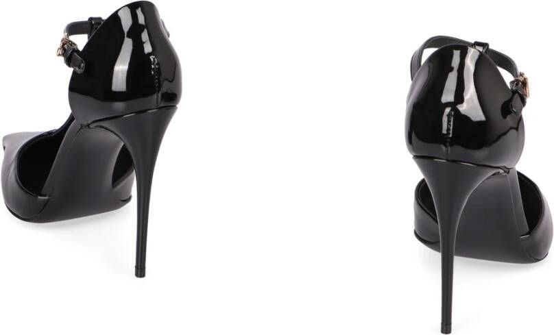 Dolce & Gabbana Puntige Neus Leren Pumps met Stiletto Hakken Black Dames