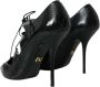 Dolce & Gabbana Python Leren Mary Jane Pumps Schoenen Black Dames - Thumbnail 4