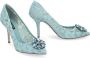 Dolce & Gabbana Pumps in Taormina Lace with Crystals Blauw Dames - Thumbnail 2