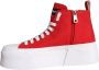 Dolce & Gabbana Rode Canvas Logo High Top Sneakers Laarzen Schoenen Red Dames - Thumbnail 6