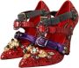 Dolce & Gabbana Rode Kristal Mary Jane Pumps Red Dames - Thumbnail 3