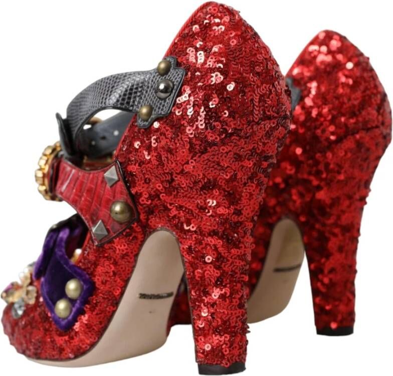 Dolce & Gabbana Rode Kristal Mary Jane Pumps Red Dames