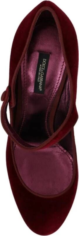 Dolce & Gabbana Rode Kristal Mary Janes Hakken Red Dames