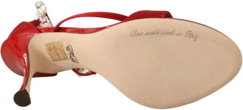 Dolce & Gabbana Rode Kristal Sandalen Red Dames