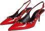 Dolce & Gabbana Rode Kristal Slingback Hakken Red Dames - Thumbnail 3