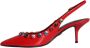 Dolce & Gabbana Rode Kristal Slingback Hakken Red Dames - Thumbnail 5