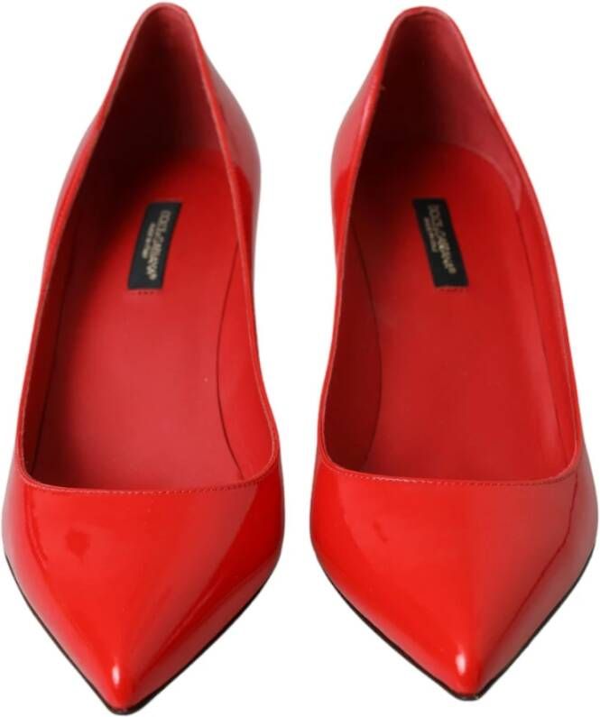 Dolce & Gabbana Rode Lakleren Kitten Heels Pumps Red Dames