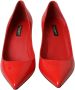 Dolce & Gabbana Rode Lakleren Kitten Heels Pumps Red Dames - Thumbnail 2