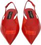 Dolce & Gabbana Rode PVC Slingback Flats Schoenen Red Dames - Thumbnail 2