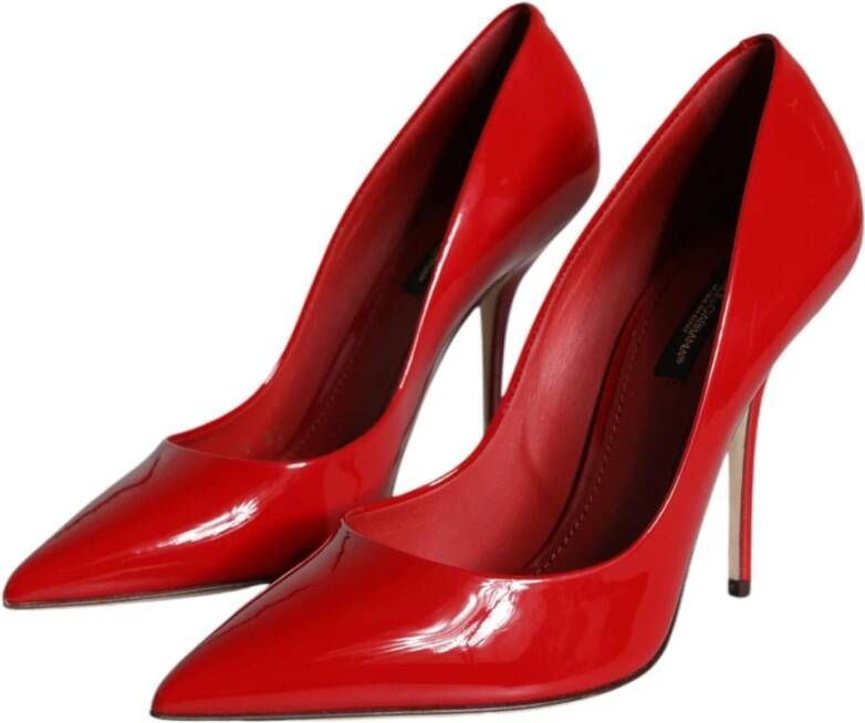 Dolce & Gabbana Rode Lakleren Stiletto Pumps Red Dames