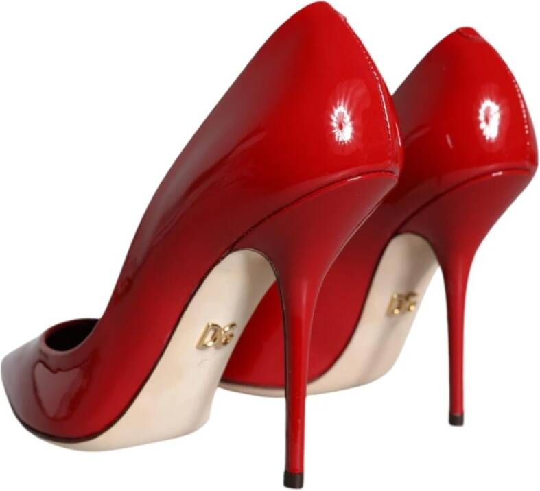 Dolce & Gabbana Rode Lakleren Stiletto Pumps Red Dames