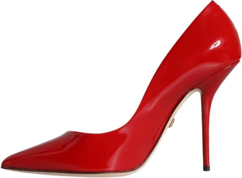 Dolce & Gabbana Rode Lakleren Stiletto Pumps Red Dames