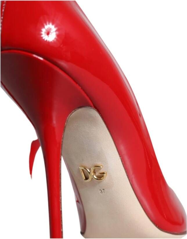 Dolce & Gabbana Rode Lakleren Stiletto Pumps Red Dames