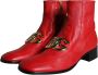 Dolce & Gabbana Rode Lamsvacht Leren Herenlaarzen Red Heren - Thumbnail 3