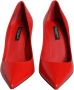 Dolce & Gabbana Rode Leren Hak Pumps Schoenen Red Dames - Thumbnail 2