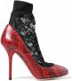 Dolce & Gabbana Rode Leren Kant Amandelvormige Pumps Multicolor Dames - Thumbnail 26