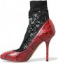 Dolce & Gabbana Rode Leren Kant Amandelvormige Pumps Multicolor Dames - Thumbnail 21