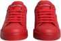 Dolce & Gabbana Rode Leren Lage Sneakers Red Dames - Thumbnail 2