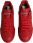 Dolce & Gabbana Rode Leren Lage Sneakers Red Dames - Thumbnail 3